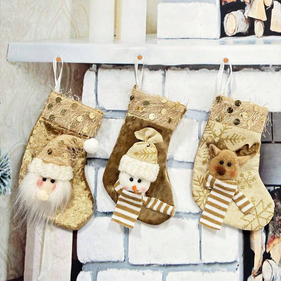 ถุงเท้าตกแต่งคริสต์มาส 3 ชิ้น, - Christmas Stocking Hanging บทวิจารณ์และราคา