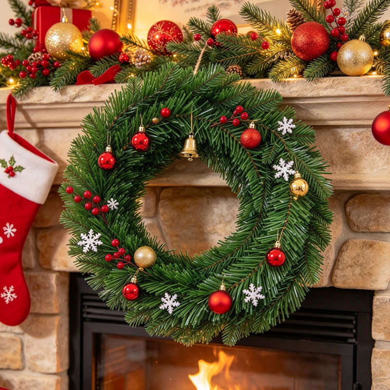 พวงมาลัยคริสต์มาสต้นสนเขียว ขอ - Tinsel Garland Decoration บทวิจารณ์และราคา