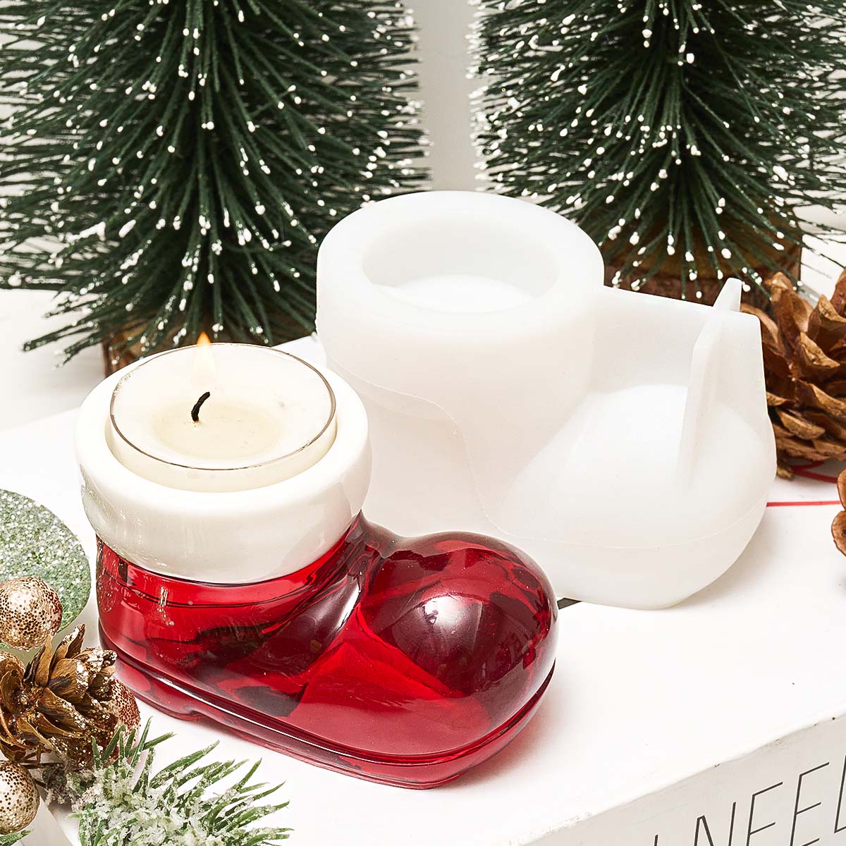 คริสต์มาสรองเท้ารองเท้าเชิงเที - Holiday Candle Set บทวิจารณ์และราคา